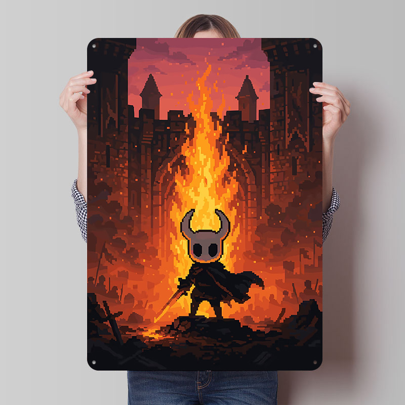 Retro Knight Gaming - Poster con Stampa Cavaliere Davanti a