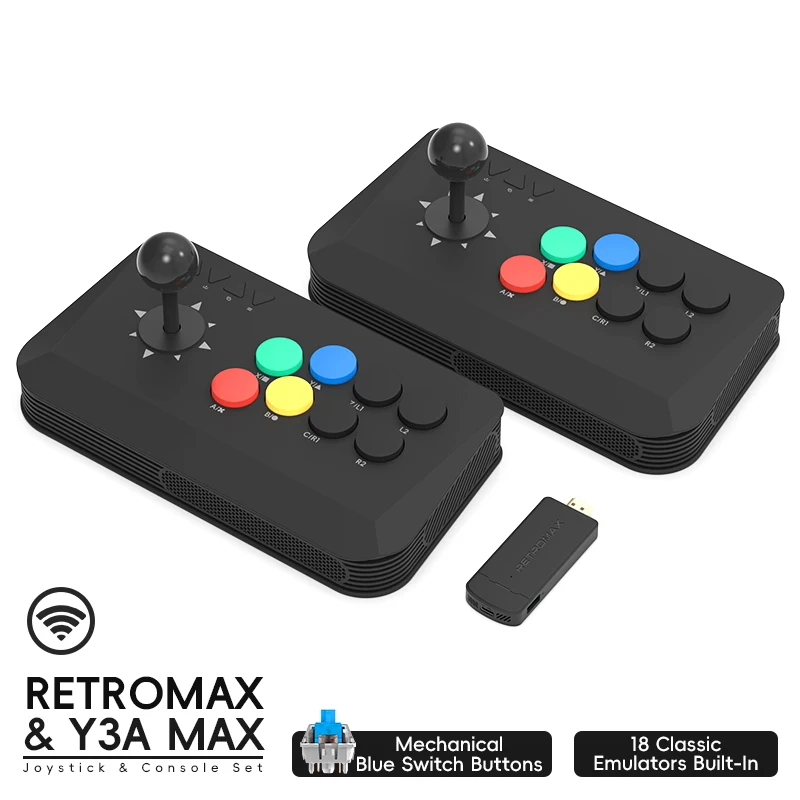 Retro Gaming Download - Joystick di combattimento wireless Y3A Max