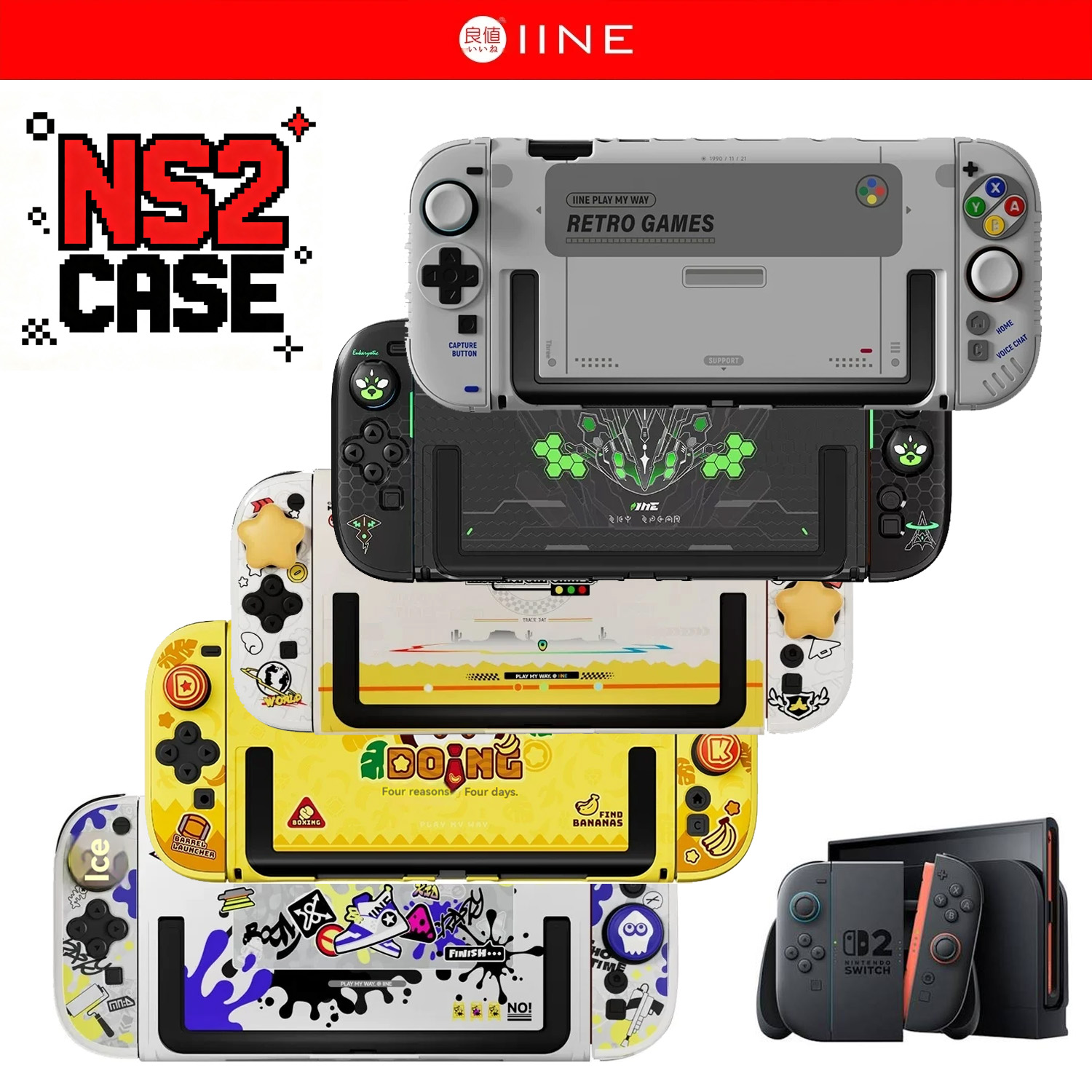 Retro Gaming Nintendo - Custodia Protettiva IINE Retro Case Switch
