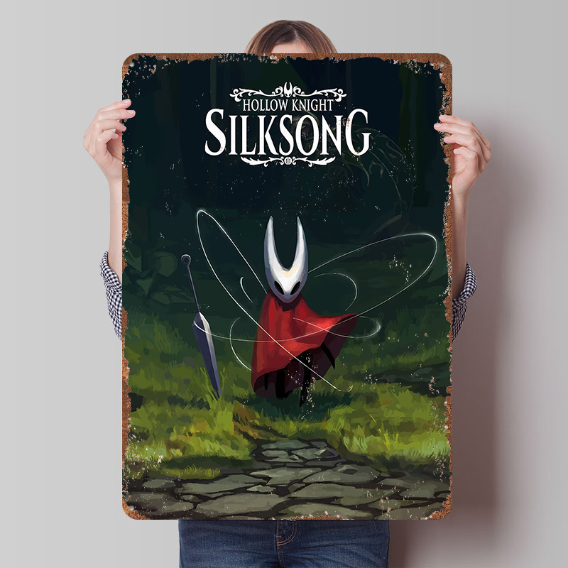 Retro Knight Gaming - Poster in Latta Personalizzato Hollow Knight: