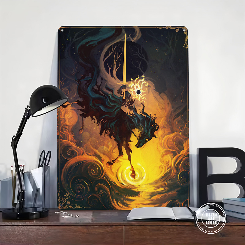 Poster in Metallo The Eclipse  - Retro Knight Gaming recensione e prezzo