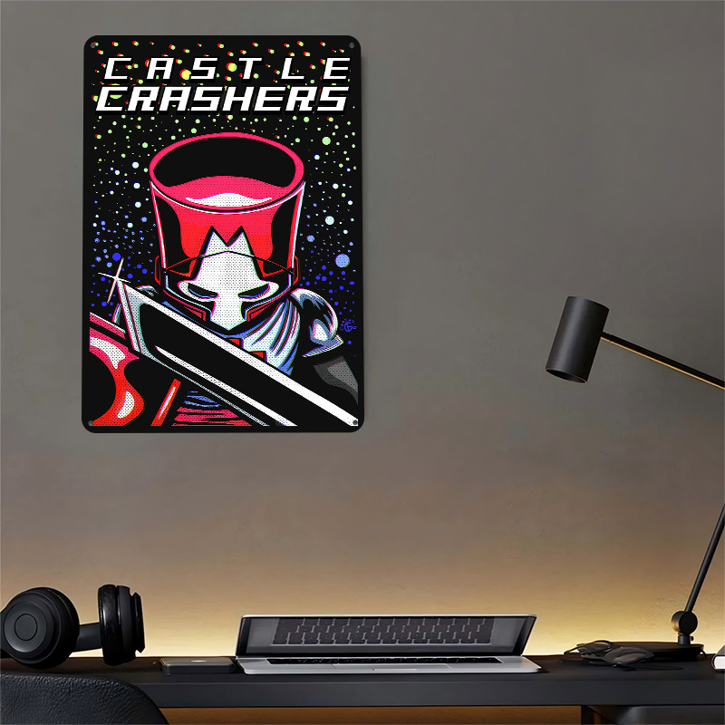 Poster in Metallo Castle Crash - Retro Knight Gaming recensione e prezzo